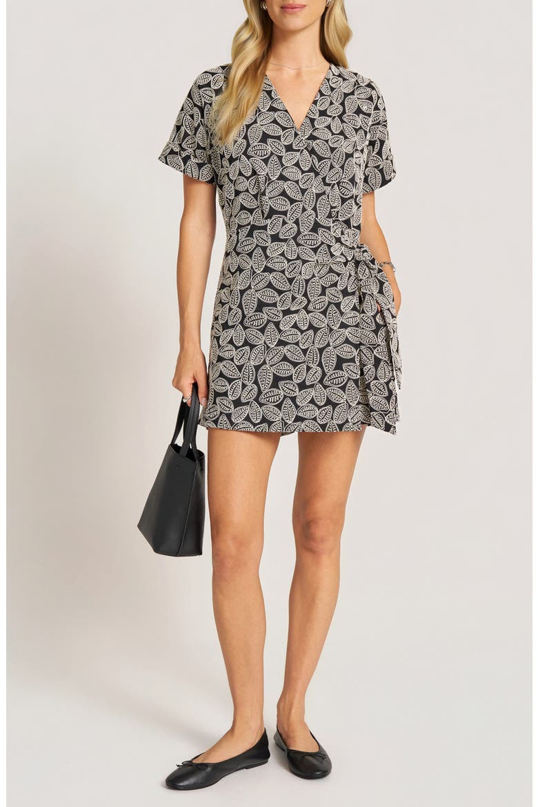 Tessara V-Neck Romper, Alternate, color, BLACK/NATU