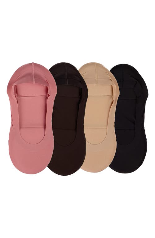 Memoi Assorted 4-pack Cushioned Liner Socks
