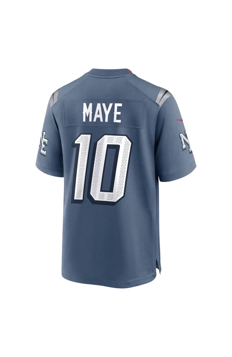 Nike Men's Nike Drake Maye Storm Blue New England Patriots 2025 Rivalries Collection Game Jersey, Alternate, color, 