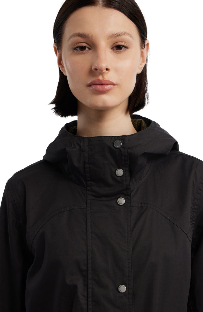 Hunter Adela Hooded Waterproof Jacket, Alternate, color, Black
