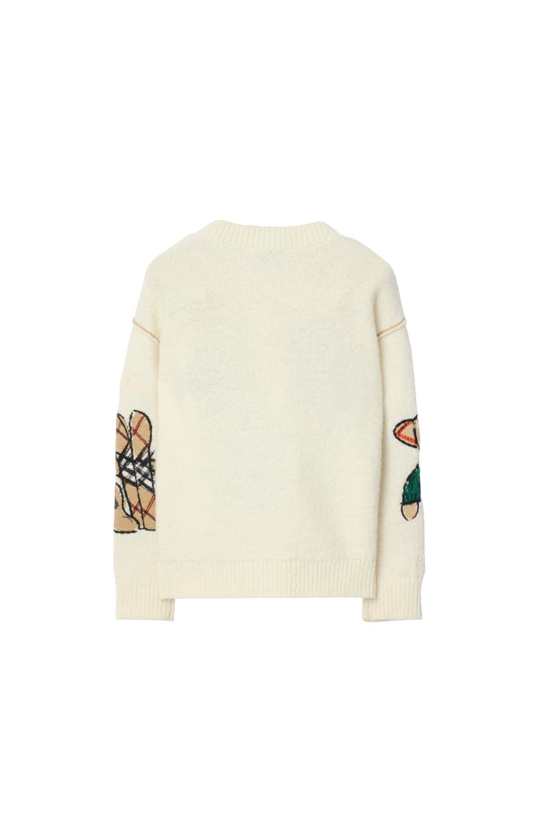 Burberry Thomas Bear and Friends Wool Blend Sweater, Alternate, color, Ivory White