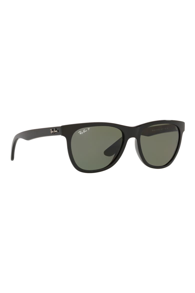 54mm Polarized Wayfarer Sunglasses, Alternate, color, BLACK