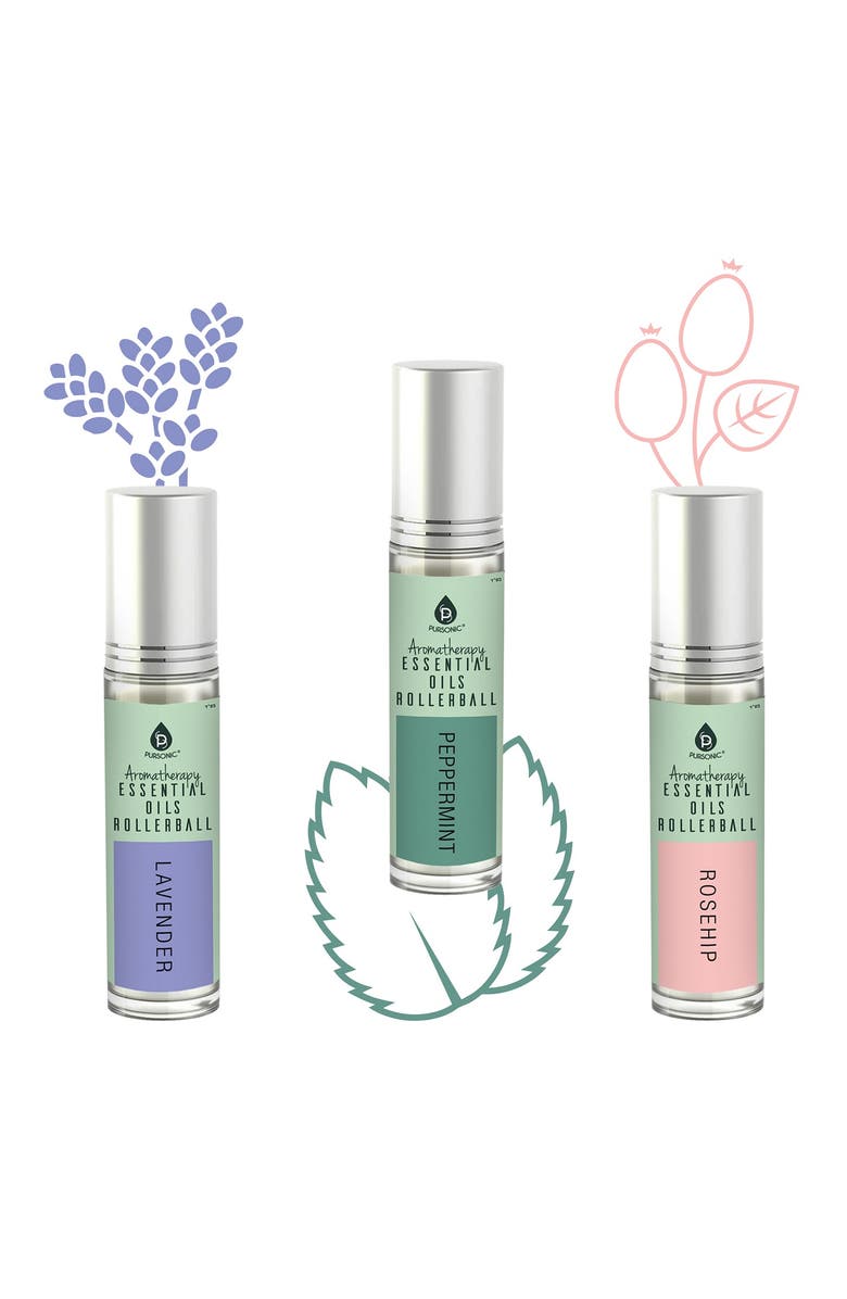 PURSONIC Aromatherapy Essential Oil Rollerballs, Alternate, color, Multicolor