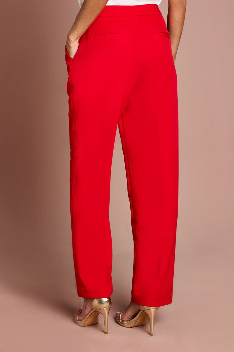 Pleat Front Formal Trouser, Alternate, color, Red