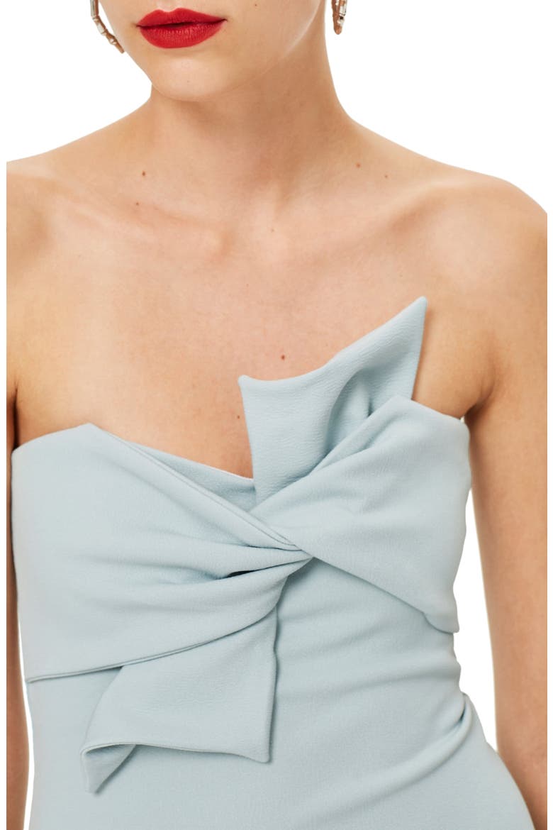 Bow Twist Textured Midi Dress, Alternate, color, LIGHT BLUE