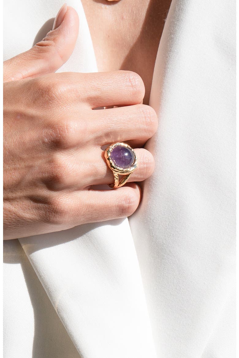 Aeolian Whispers Ring, Alternate, color, Gold & Crystal Clear