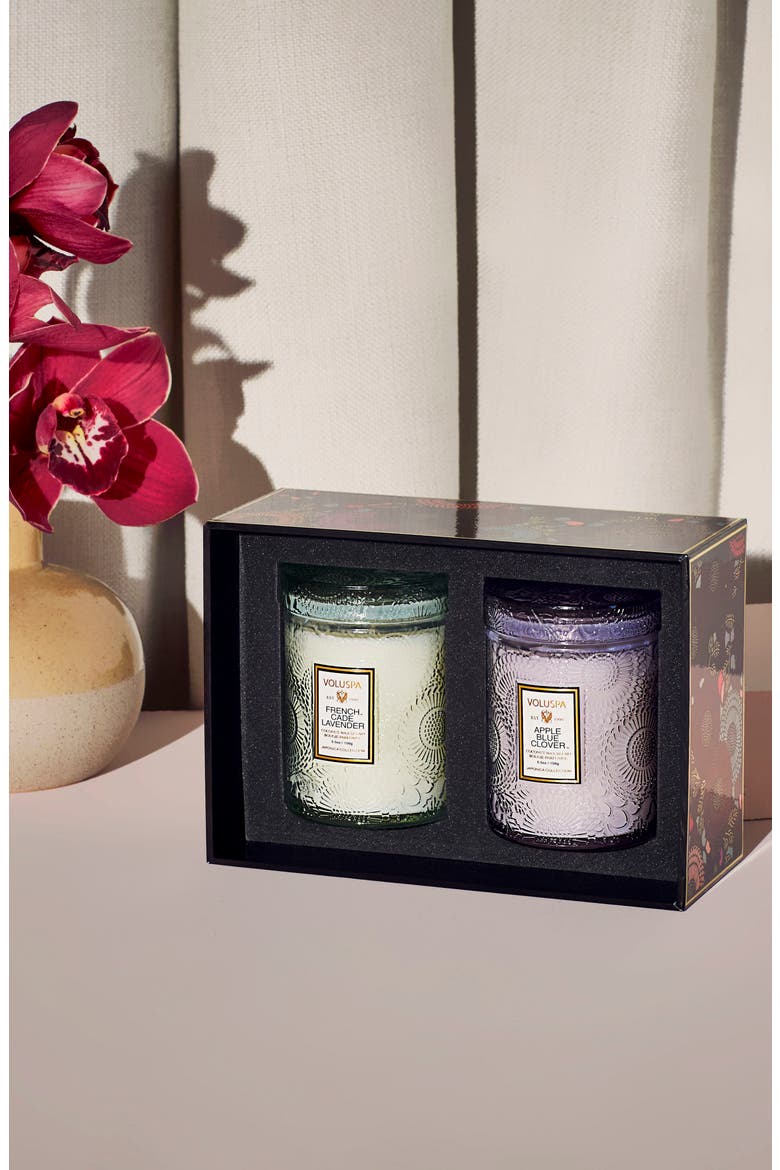 Mini Jar Candle Duo, Alternate, color, FRENCH CADE LAVEN/APLE BL CLVR