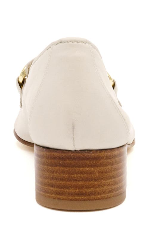 Amalfi By Rangoni Amarone Pointed Toe Bit Loafer Pump In Off White Vaport