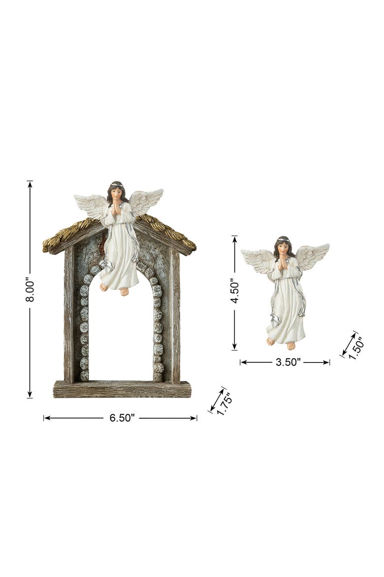 11pcs Deluxe Resin Nativity Figurine Set, Alternate, color, White