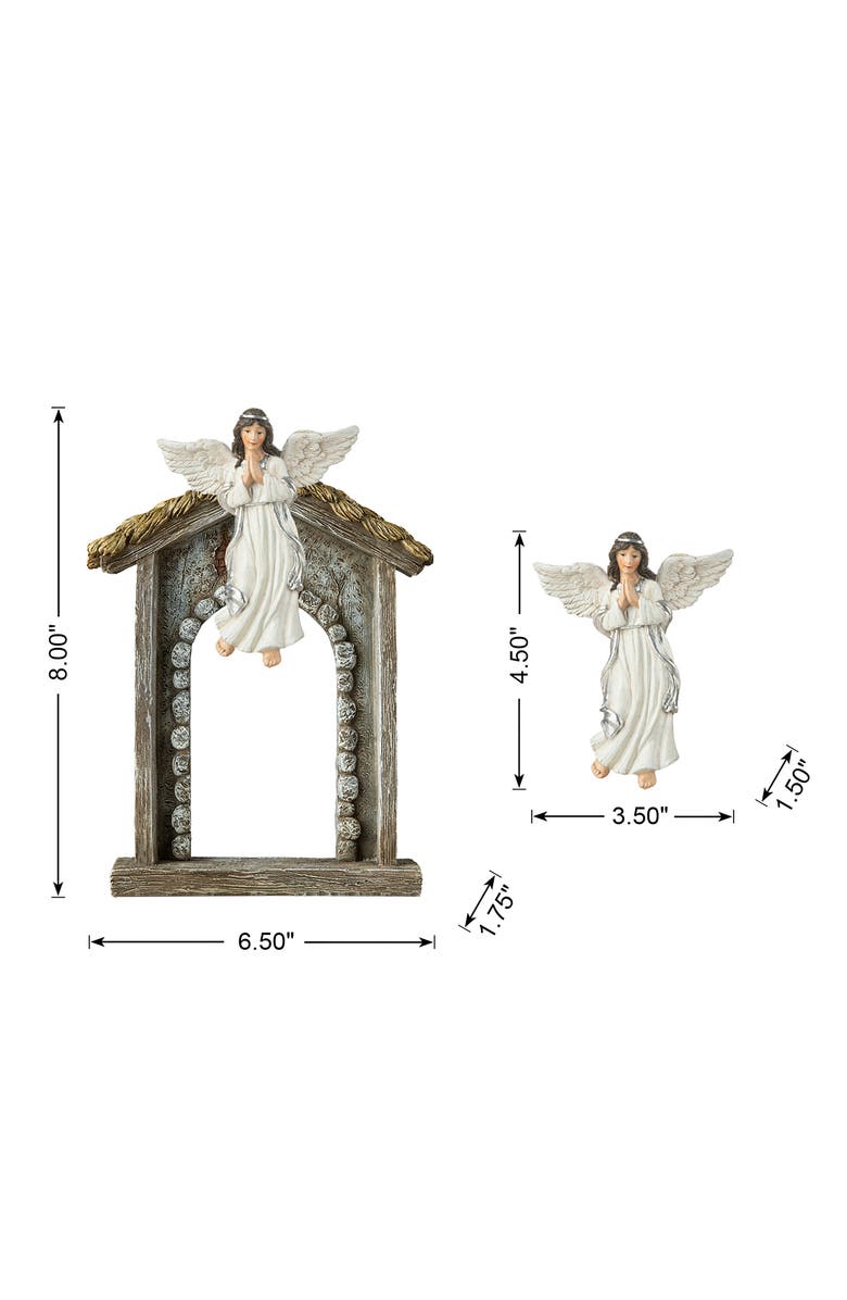 Glitzhome 11pcs Deluxe Resin Nativity Figurine Set, Alternate, color, 