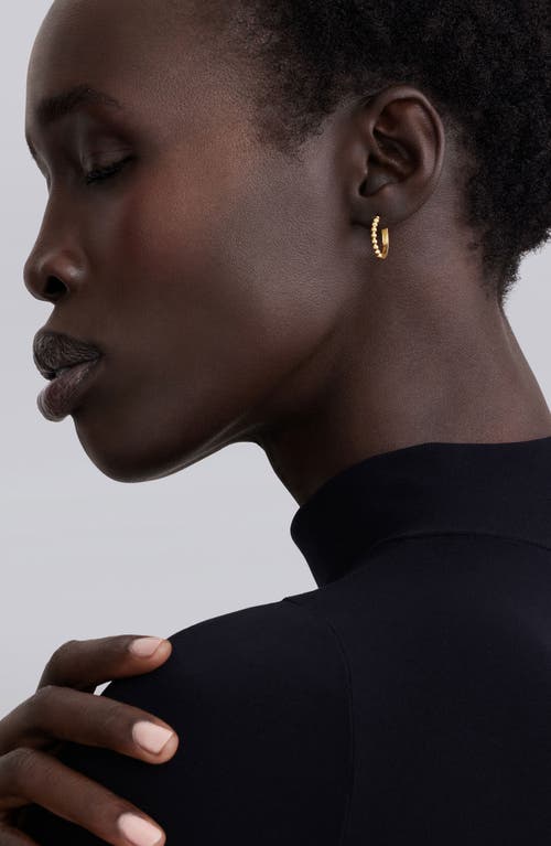 Lagos 18k Yellow Gold Caviar Gold Beaded Huggie Hoop Earrings In Gold