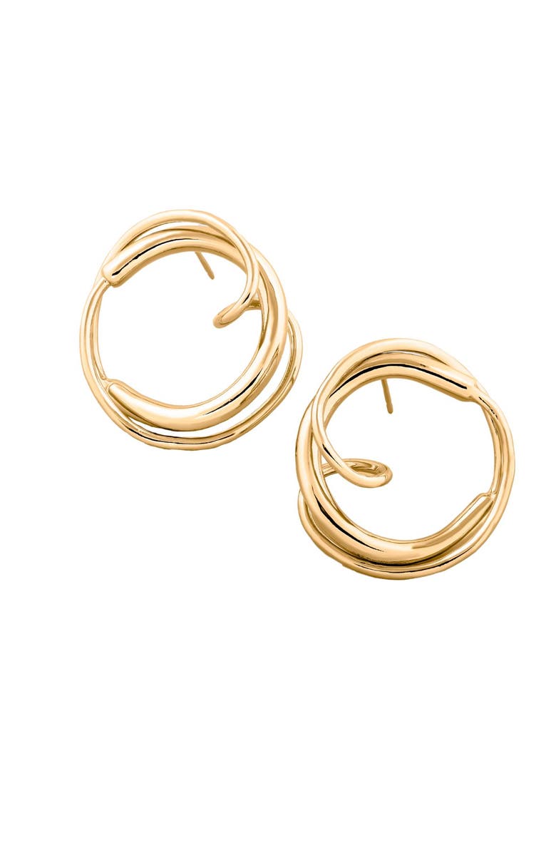 PIERETTI Cher earrings, Alternate, color, Gold Plate