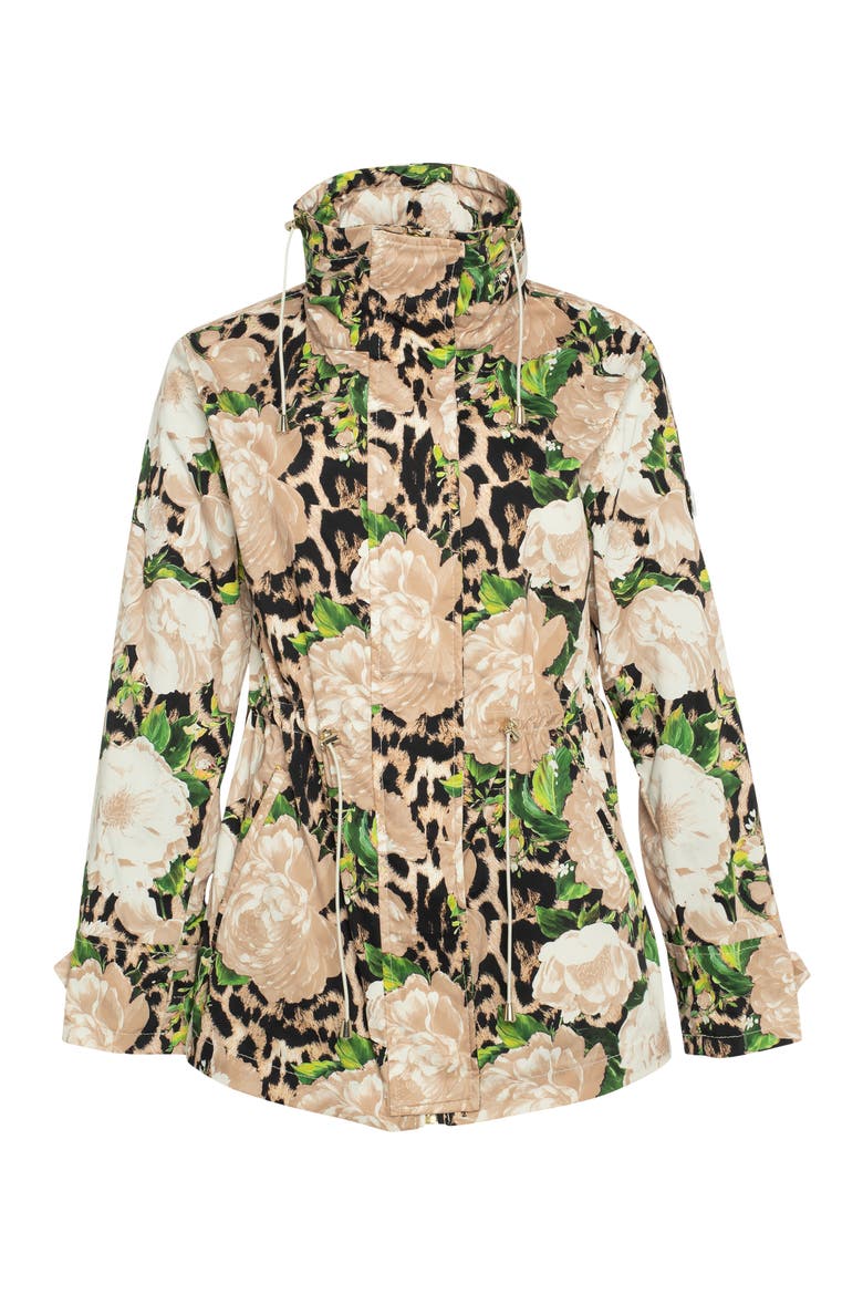 Lightweight Floral Printed Jacket With Concealed Hood, Alternate, color, BEIGE FLORAL LPRD/BEIGE