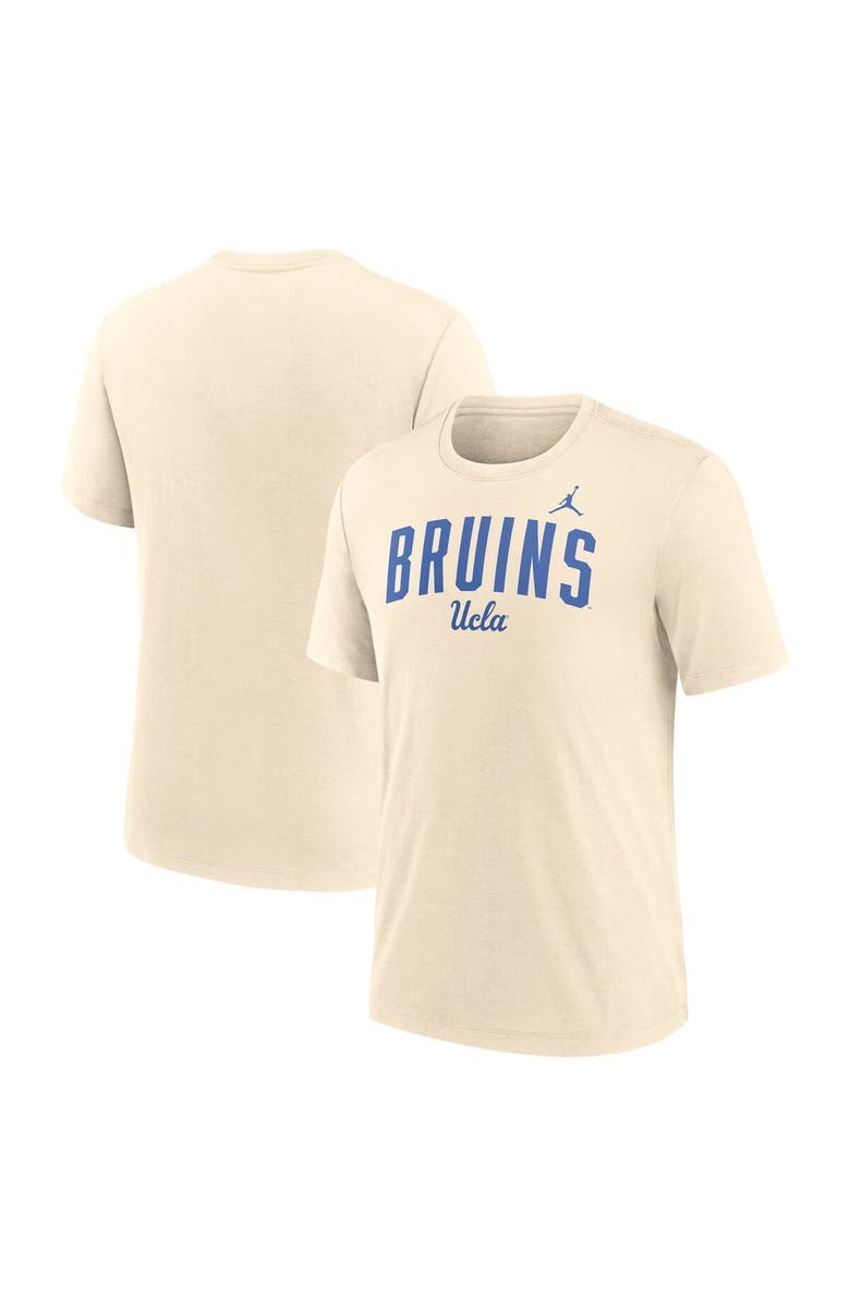 Jordan Brand Men's Jordan Brand Natural UCLA Bruins Arch Logo Triblend T-Shirt, Main, color, 