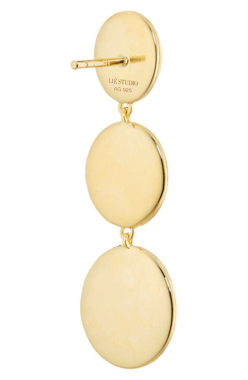 Lie Studio Lié Studio The Ruby Drop Earrings In Gold