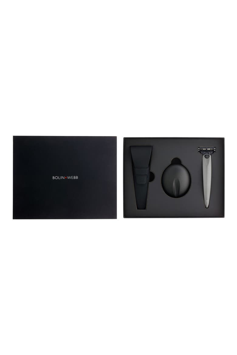 R1 Triple Razor, Razor Stand & Case Set, Alternate, color, GRAPHITE