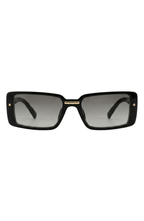 Blaire 65mm Oversize Gradient Rectangular Sunglasses