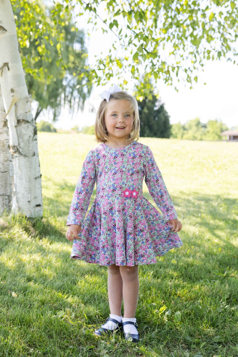 Floral Knit Dress with Flowers, Alternate, color, Ivory, Pink & Multi Floral