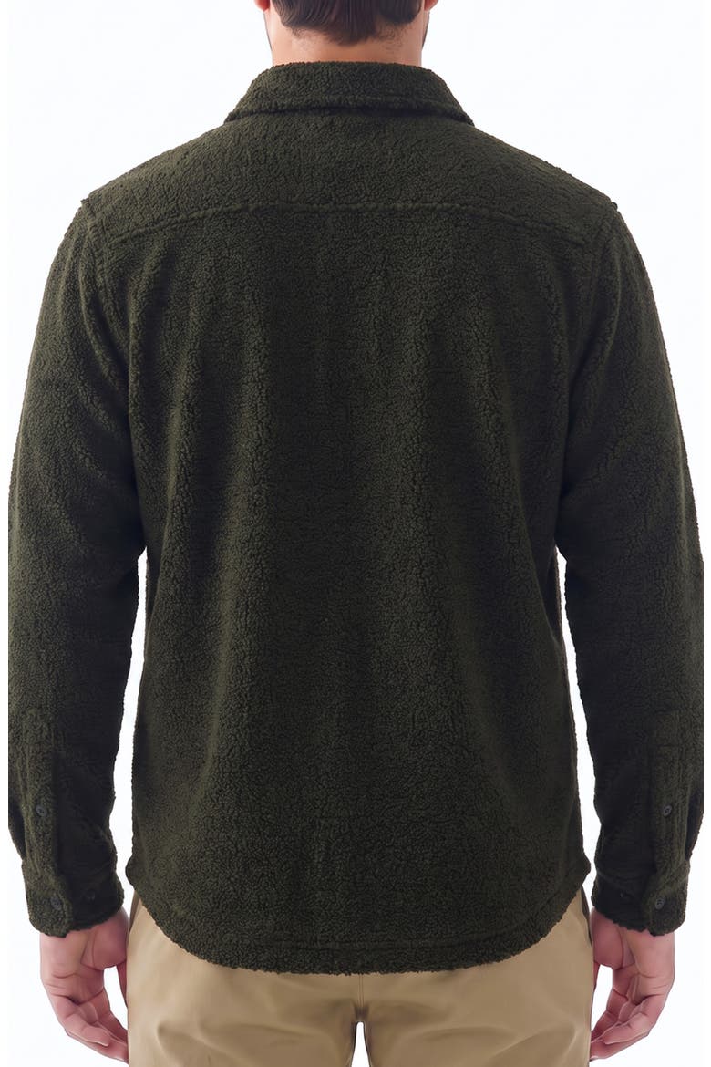 Teddy Fleece Overshirt, Alternate, color, 30 FADED GREEN