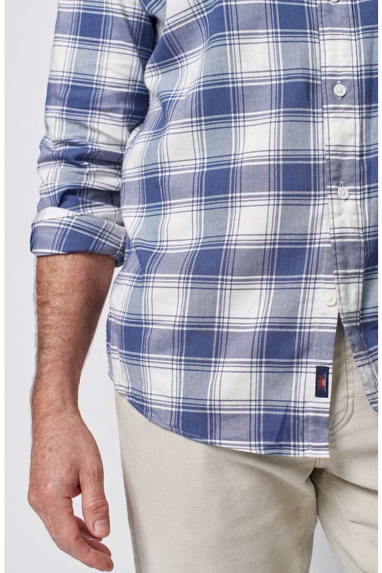 Movement Plaid Flannel Button-Down Shirt, Alternate, color, NAVY CREAM SHADOW PLAID