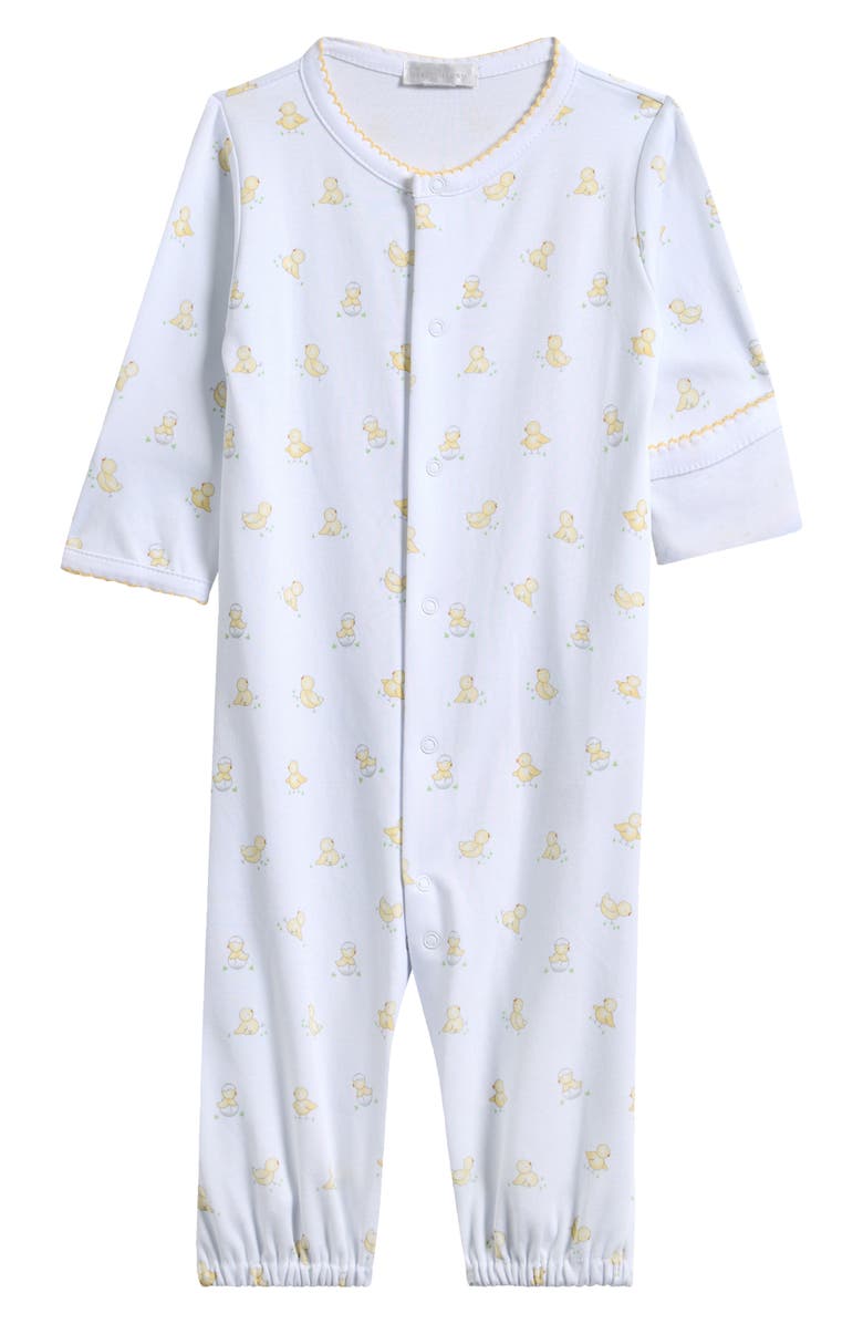 Kissy Kissy Hatchlings Print Convertible Pima Cotton Gown, Alternate, color, Ducks