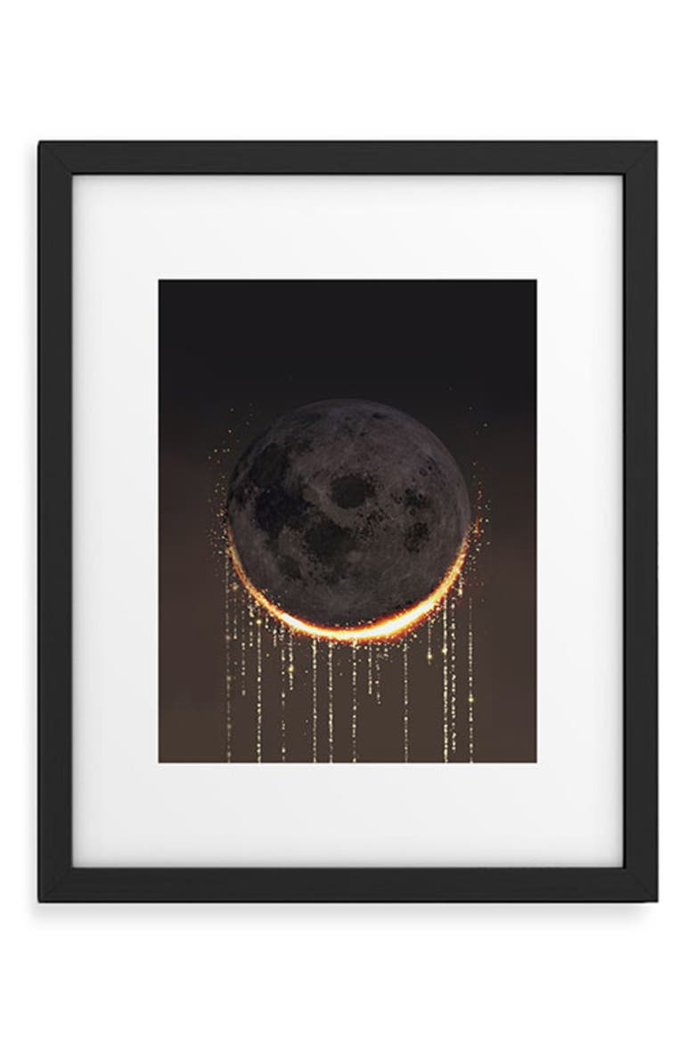 'Eclipse' by Emanuela Carratoni Framed Wall Art, Main, color, BLACK