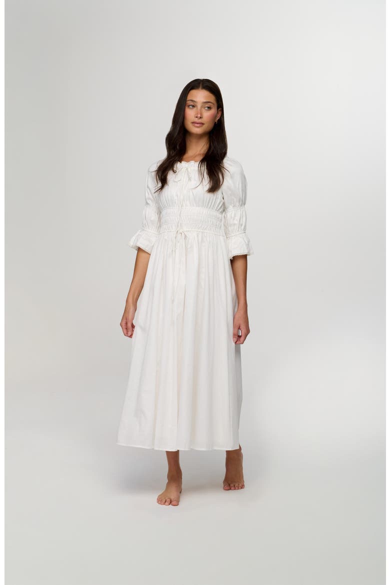 Alma Dress, Alternate, color, White