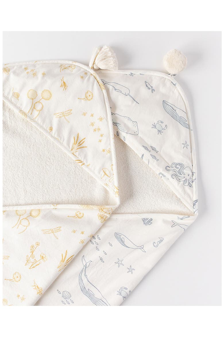 Organic Cotton Hooded Towel, Alternate, color, LIFE AQUATIC