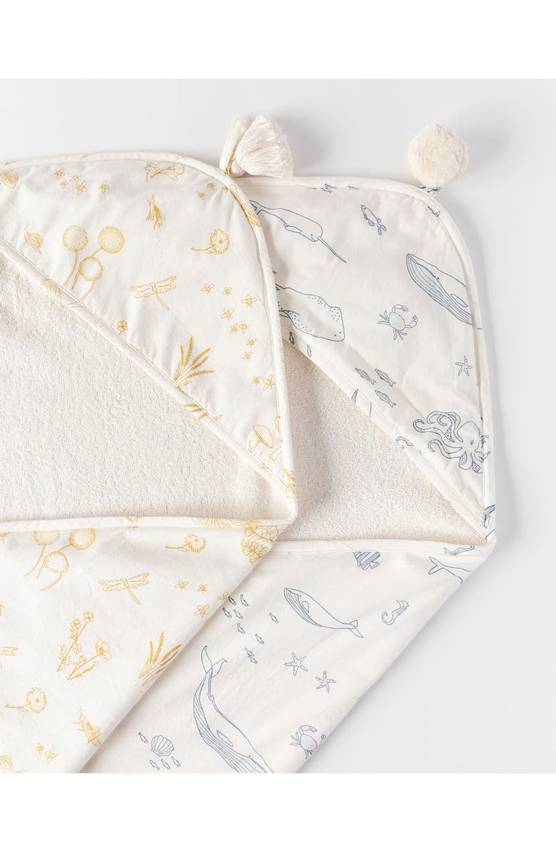 Pehr Organic Cotton Hooded Towel, Alternate, color, Life Aquatic