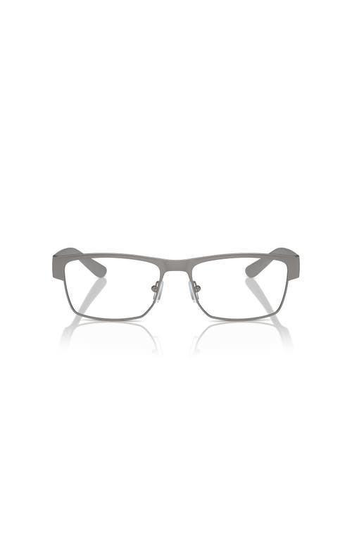 Armani Exchange 56mm Rectangle Optical Glasses In Gray