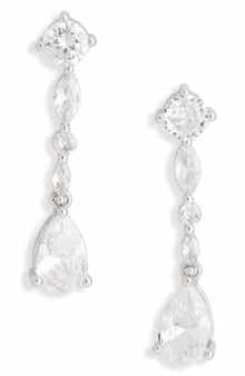 NORDSTROM RACK Mixed Cubic Zirconia Linear Drop Earrings