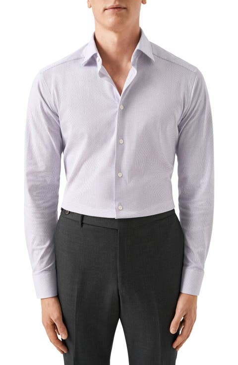 Slim Fit 4Flex Microdot Dress Shirt (Regular & Big)