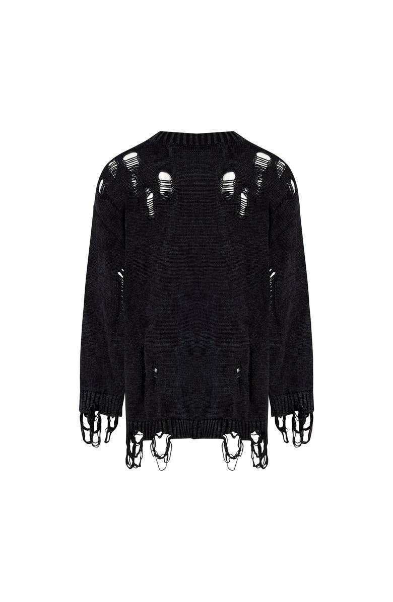 PCFG Your *Itch Ripped Knit Sweat, Alternate, color, Black