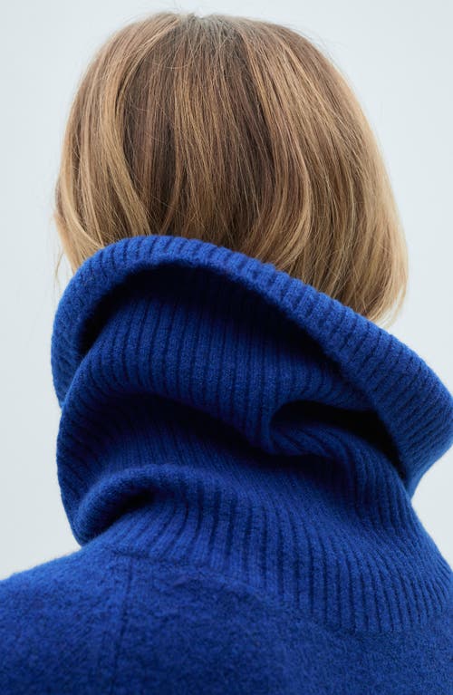 Shop Mango Turtleneck Sweater In Vibrant Blue