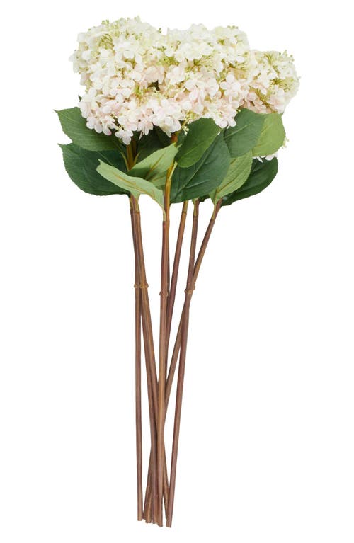 Sonoma Sage Home Set Of Eight Hydrangea Artificial Flowers In White Multi Colored