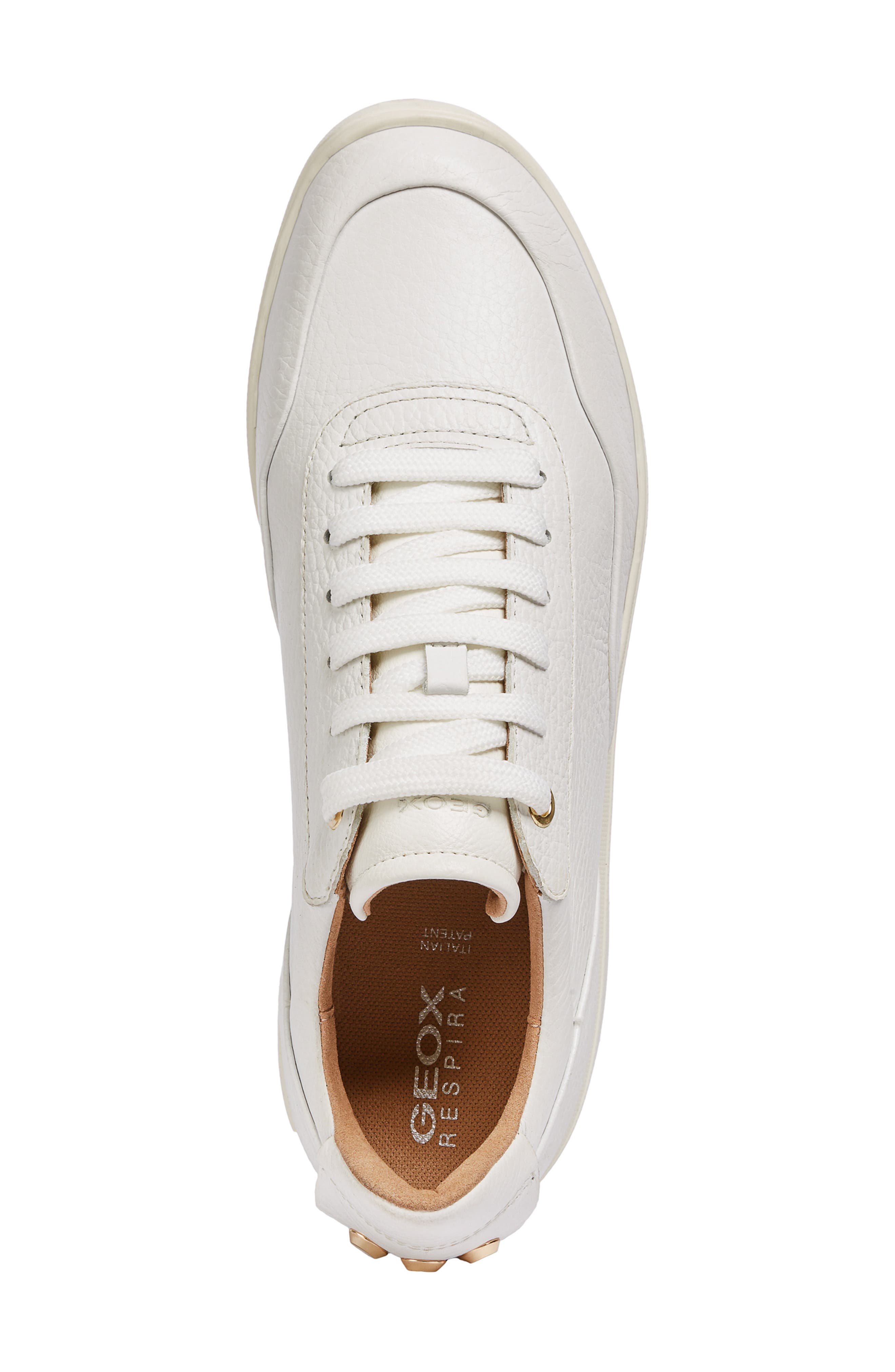 Rubidia Wedge Sneaker, Alternate, color, WHITE NUBUCK LEATHER