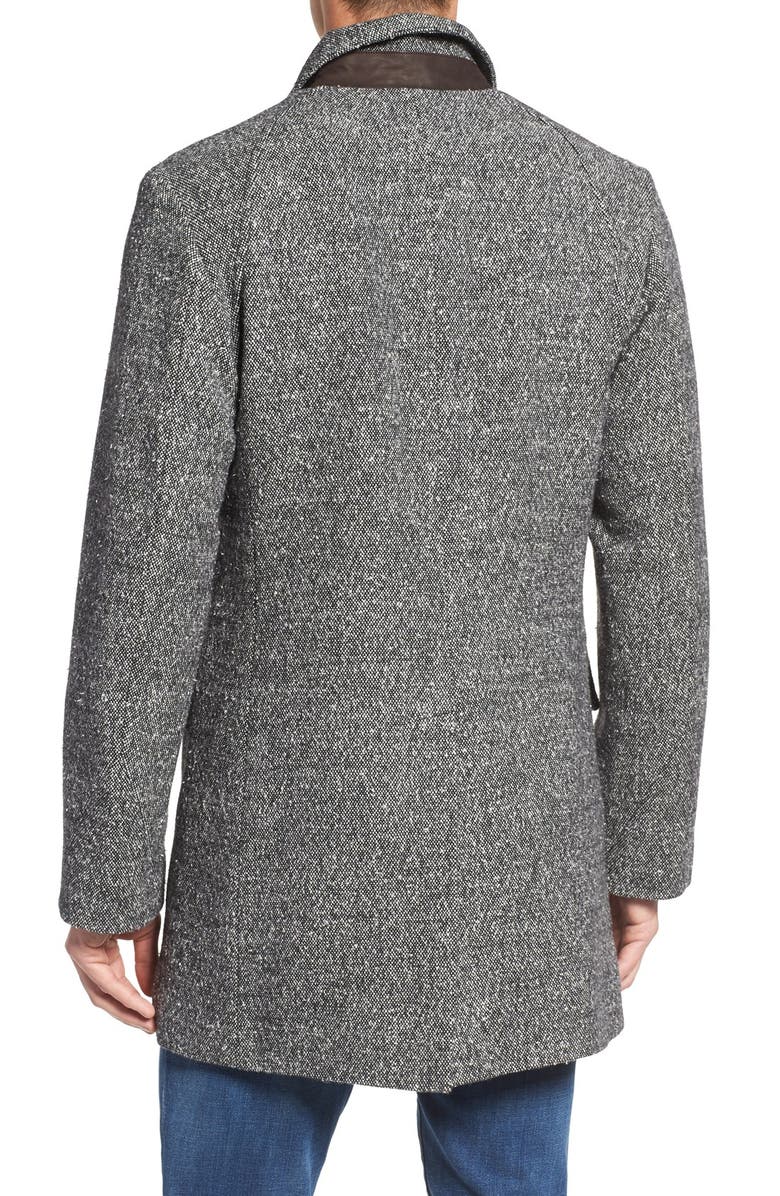 Billy Reid 'Astor' Three-Button Tweed Overcoat, Alternate, color, 