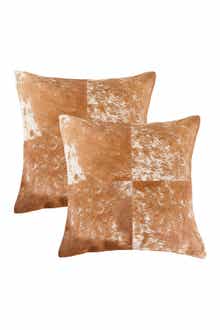 Natural Torino Quattro Pillow 18" X 18" - S&P Brown/White - Pack of 2