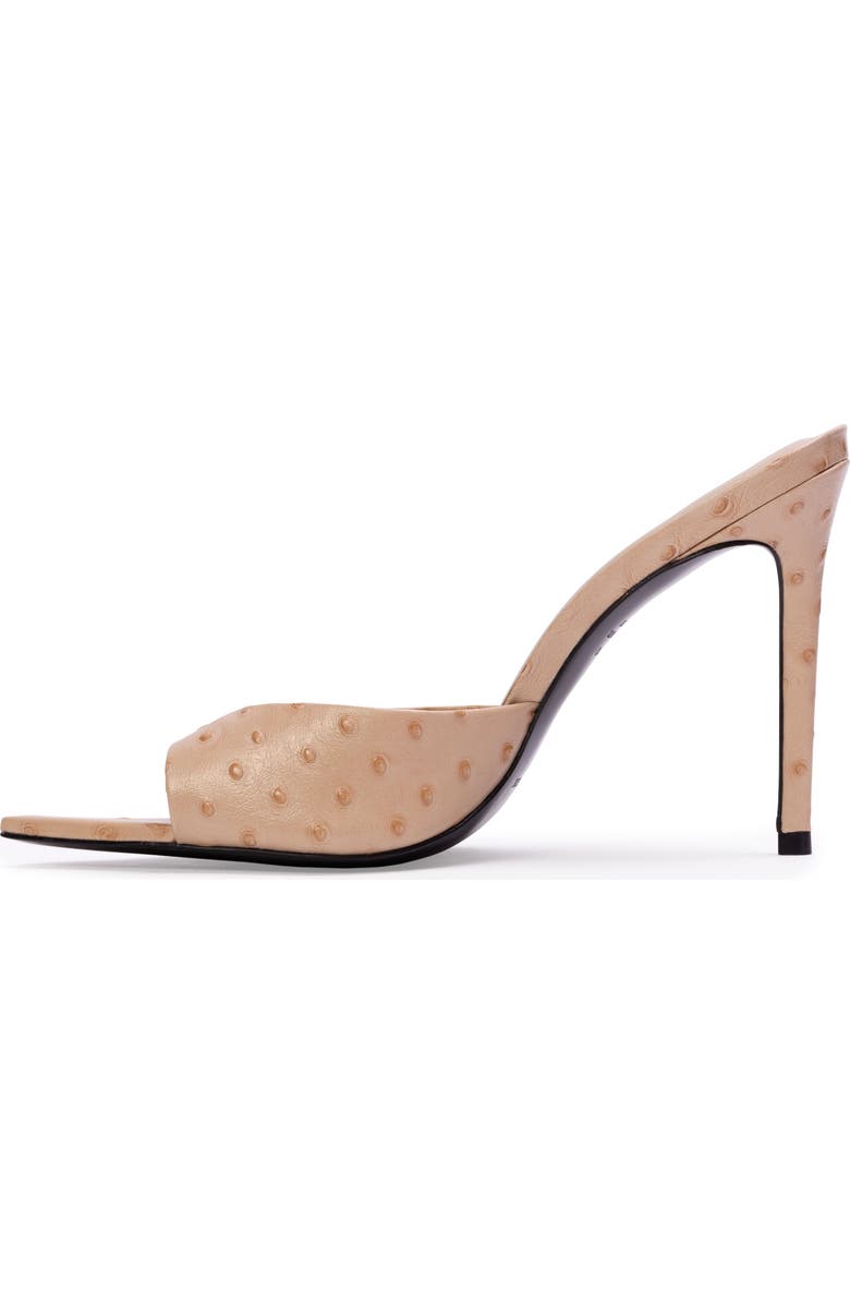 BLACK SUEDE STUDIO Brea Ostrich Mule, Alternate, color, Nude Ostrich Leather