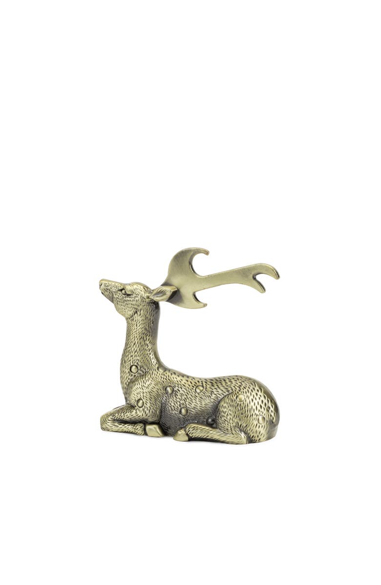 TWINE Gilded Deer Bottle Opener, Main, color, Gold