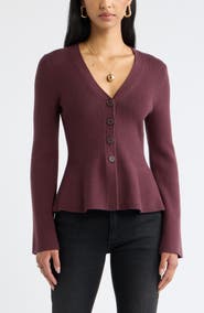 Open Edit Softluxe Ribbed Waist Cardigan