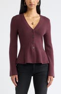 Open Edit Softluxe Ribbed Waist Cardigan