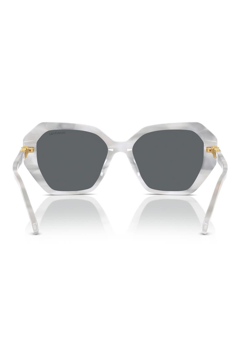 56mm Photochromic Irregular Sunglasses, Alternate, color, WHITE