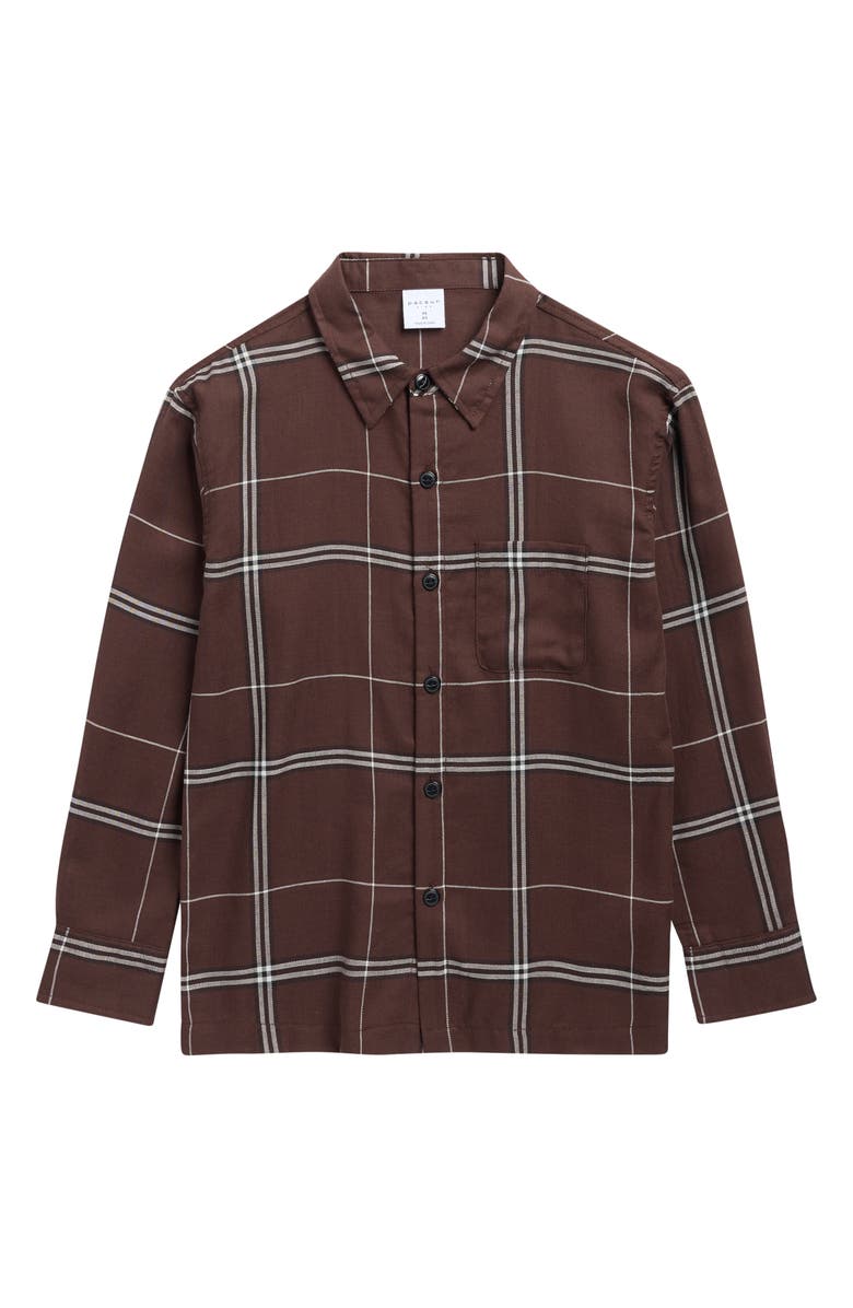 PacSun Kids' Plaid Cotton Flannel Button-Up Shirt, Main, color, Plaid