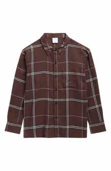 PacSun Kids' Plaid Cotton Flannel Button-Up Shirt