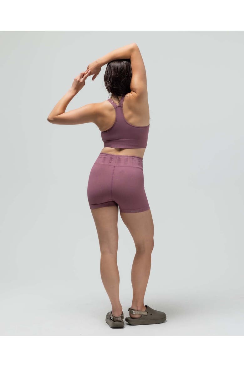 Ribbed Biker Short, Alternate, color, MAUVE