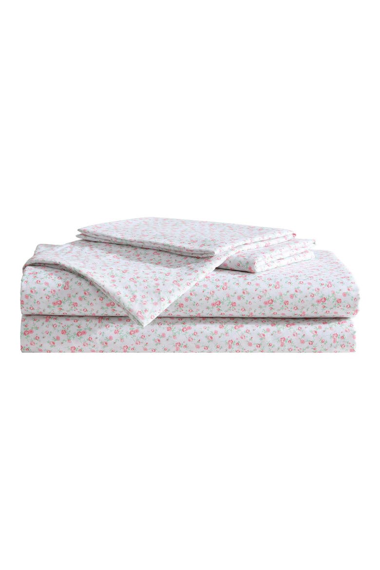 Whimsical Floral Sheet Set, Main, color, LIGHT PASTEL GREEN