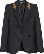 McQueen Embellished Collar Wool Jacket