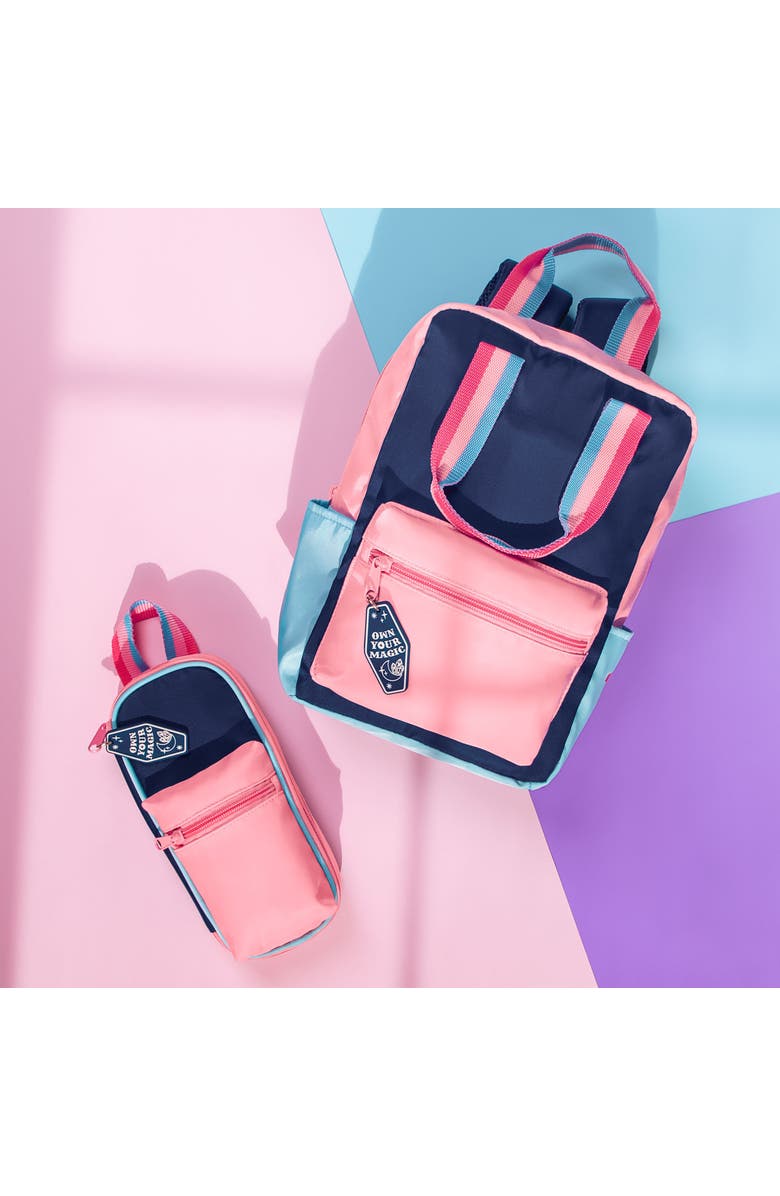 Style.Lab Fashion Angels Harlow Colorblock Backpack and Pouch Set, Alternate, color, Multicolored