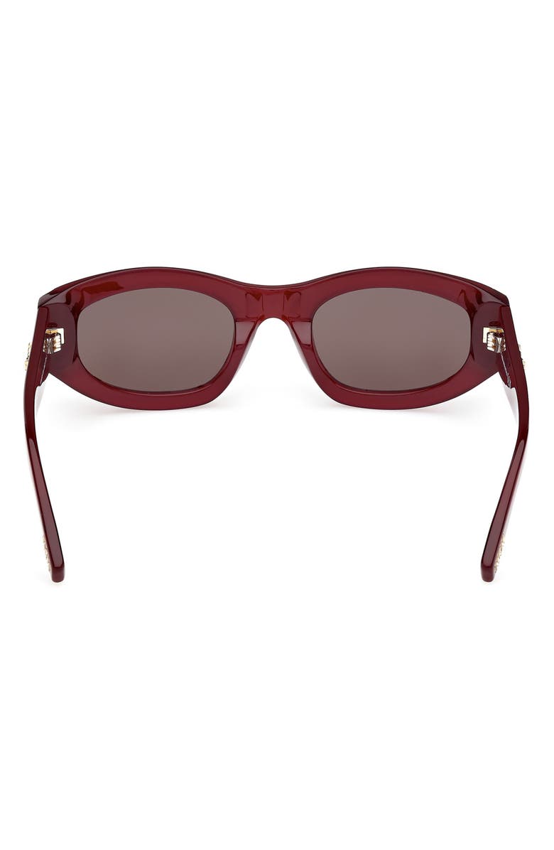 MCM 53mm Oval Sunglasses, Alternate, color, Shiny Bordeaux / Smoke